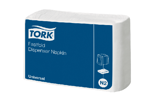 [1519925237] Tork® N2 dispenserservet Fastfold wit (10933) 36st