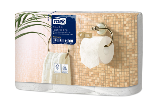 [1519925226] Tork® T4 Extra Zacht Traditioneel Toiletpapier 4-laags 42x150 vellen Premium Wit (110406) 7st