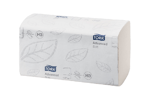 [1519925221] Tork® H3 Soft Singlefold Handdoeken 15x250 vellen Advanced Wit (290143) 15st